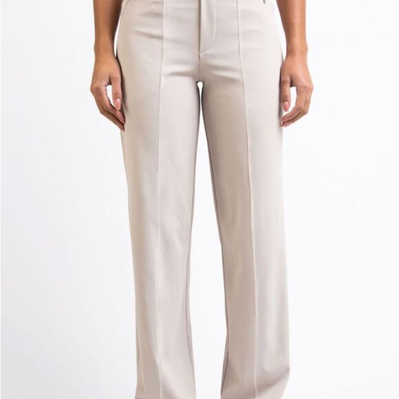 Mad Lady Active Ultra Stretch Suit Pants -  Beige, Size Small X Tall - Picture 1 of 5